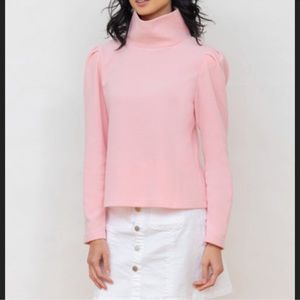 Dudley Stephens Palmer Puff Sleeve Turtleneck Fleece Terry Large Tuckernuck